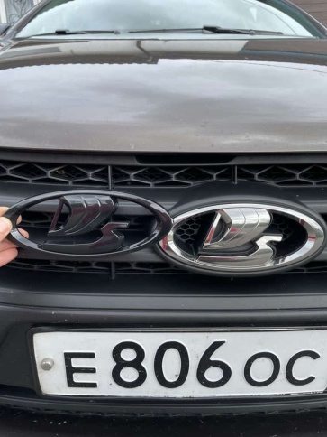 TLT Эмблема решетки Хром Лада Веста Vesta Granta FL Lada X-ray Largus FL Нива Урбан Нива Legend  фото 3