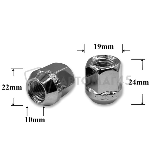 T0512 Гайка колесная иномарки М12*1,5*25 кл.19 конус откр. CH H-1807 фото 1