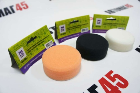 Holex  губка полировальная на липучке 80х30 черный    фото 3