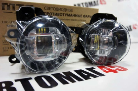 MTF фары противотуманные светодиодные линза Toyota Lexus 5000К 10Вт взамен штатных 2шт гарант 1 год фото 4