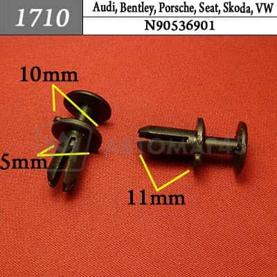 1710 Клипса пистон для Audi Bentley Porsche Seat Skoda Volkswagen фото 1