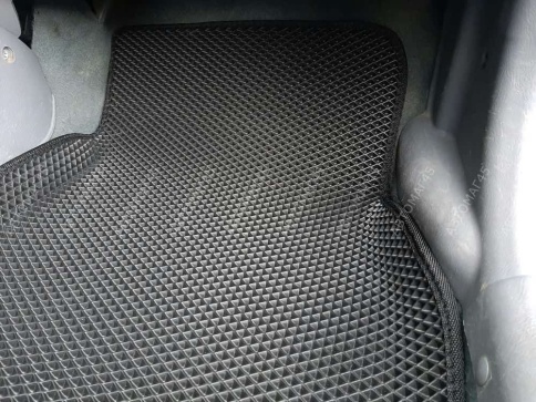 EVA ЭВА 3D коврики в салон Hyundai Accent II 1999-2012г черный рисунок ромб комплект 5шт CITY   фото 6