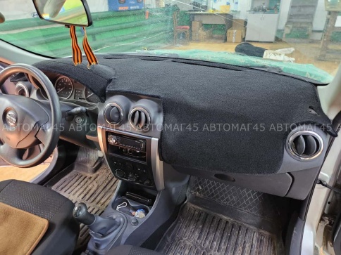 Накидка на панель Nissan Almera G15 Ниссан Альмера 2012-2019 карпет  фото 2