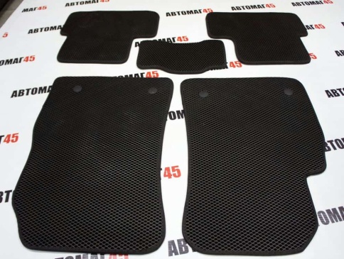 EVA ЭВА  коврики в салон Chevrolet Cruze 2008-2015г черный рисунок ромб комплект 5шт    фото 5