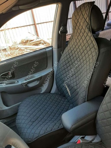 Накидки на сиденье универсальные жаккард черный 2шт    фото 5