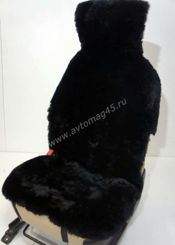 Накидки  короткий ворс черный на коже 138х55см 2шт    фото 6