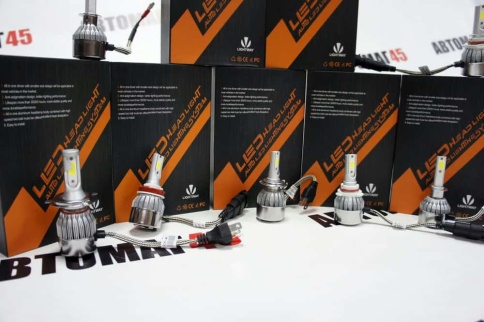 C6  чип СОВ LED 2шт H11 H8 H9 12В 36W 6000К 3800Lm гарантия 1мес    фото 10