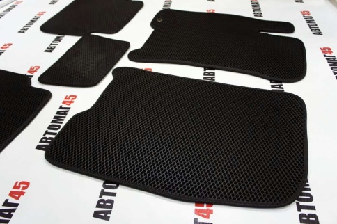 EVA ЭВА  коврики в салон Chevrolet Lacetti 2004-2013г черный рисунок ромб комплект 5шт    фото 6