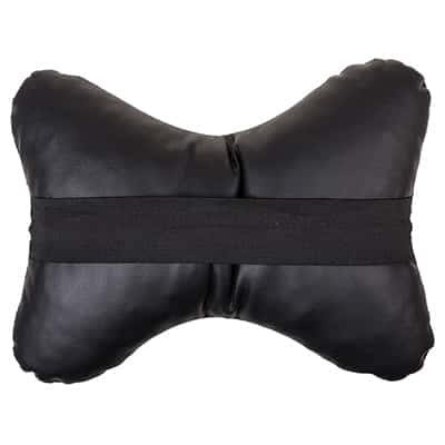 Skyway Подушка  под шею экокожа черный ромб фото 2