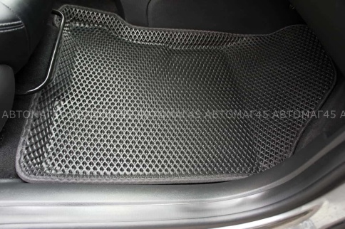 BORATEX  коврики в салон 3D EVA ЭВА Lada Vesta Веста Vesta SW SW Cross NG черные рис ромб компл 5шт фото 5