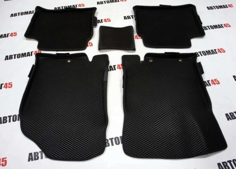 EVA ЭВА 3D коврики в салон Kia Rio 2011-2017г Solaris 2011-2017г черн рис ромб комп 5шт CITY  фото 8