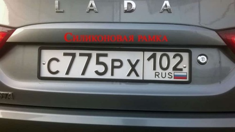 SAK рамка номерного знака силиконовая со стальной основой черный комплект 2шт    фото 5