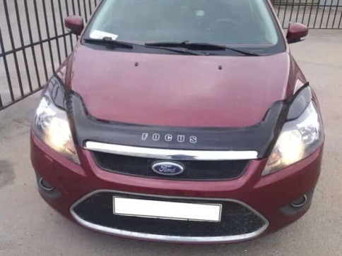 Дефлектор капота Ford Focus 2 Форд Фокус 2 рестайлинг 2007-2011г     фото 1