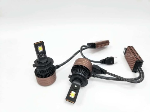 AOZOOM лампы LED 2шт H7 12В 55W 5500K 6000Lm  с обманкой гарантия 6мес    фото 3