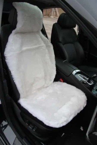 Рус Автотренд  Накидки короткий ворс мутон белый 140x55 2шт    фото 2