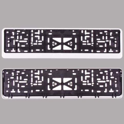 Skyway  рамка номерного знака с защелкой белая    фото 3