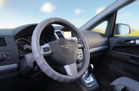 Senator Vermont оплетка руля Размер M натуральная кожа серая   фото 2