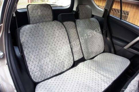 Чехлы  накидки на сиденье вельвет серый комплект 5шт    фото 7