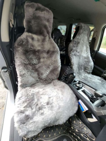 Рус Автотренд  Накидки короткий ворс мутон серый 140x55 на весь салон 5шт    фото 3