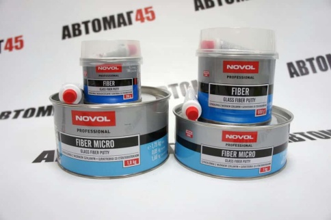 NOVOL  шпатлевка FIBER MICRO со стекловолокном 1кг    фото 2