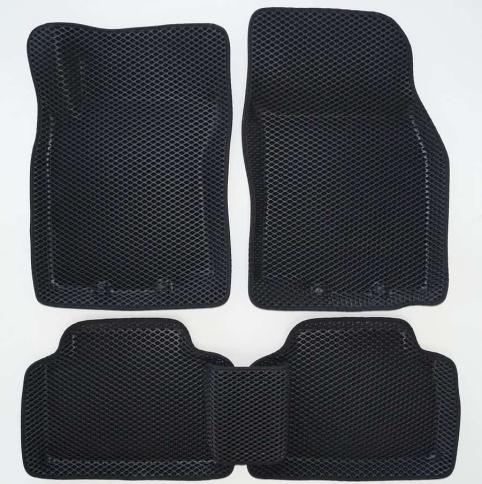 BORATEX  коврики в салон 3D EVA ЭВА Nissan X-Trail 2013-2022г черные рисунок ромб комплект 5шт    фото 5