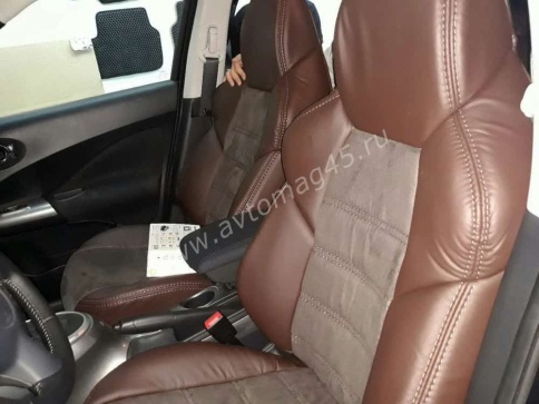 Драйв  чехлы универсальные экокожа шоколад замша шоколад комплект    фото 1