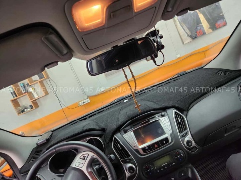 Накидка на панель Hyundai Хендай IX35 2009-2015г карпет Maximal фото 2