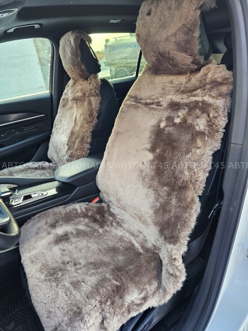 Fentow Накидки короткий ворс мутон какао с юбкой премиум 146х55см 2шт    фото 3