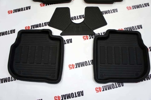 Rezkon  Коврики в салон Volkswagen Polo Лифтбэк c 2020г Skoda Rapid c 2012г комплект 4шт    фото 9