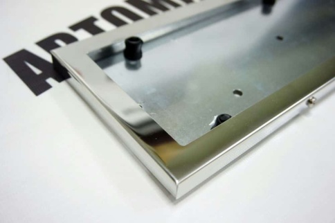 Skyway  рамка номерного знака нержавейка хром    фото 4