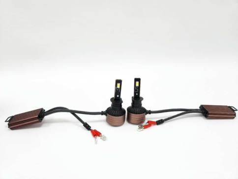 AOZOOM лампы LED 2шт H1 12В 55W 5500K 6000Lm  с обманкой гарантия 6мес    фото 5