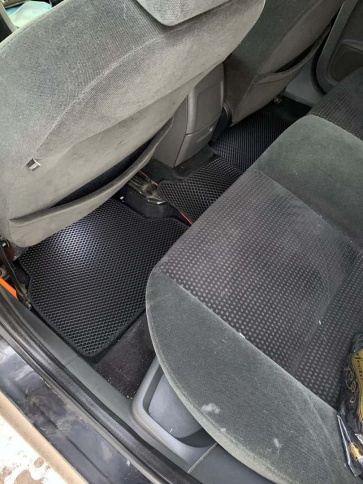 EVA ЭВА  коврики в салон Ford Focus 2 2004-2011г черный рисунок ромб комплект 5шт    фото 6