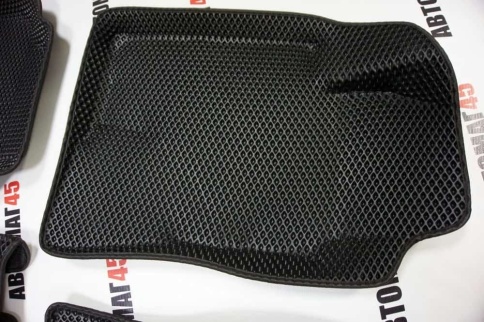 BORATEX  коврики в салон 3D EVA ЭВА Toyota Avensis 2003-2008г черные рисунок ромб комплект 5шт фото 3