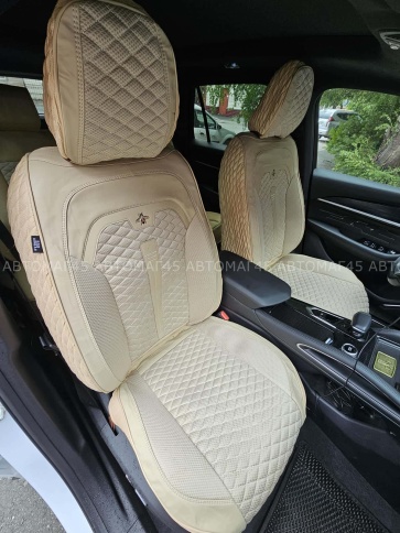 Чехлы  накидки на сиденье экокожа+жаккард трансформер с отдельным подголовником компл S.Fota Акция!! фото 6