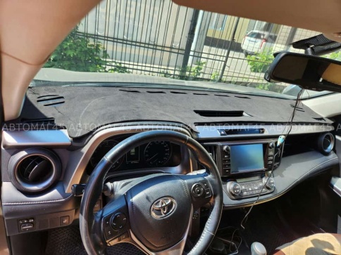 Накидка на панель Toyota RAV4 XA 40 Тойота Рав4 ХА40 2013-2019г алькантара фото 1