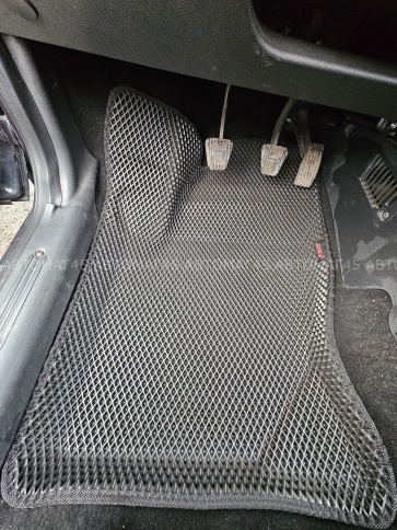 EVA ЭВА 3D коврики в салон Лада Калина Kalina Гранта Granta Datsun черн ромб комп 5шт CITY PRESS фото 2