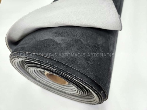 Материал потолочный на поролоне алькантара черный 4мм 1м х1,5м шаг 0,5метра   фото 1