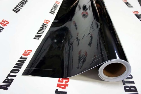 KSF  Автовинил черный супер глянец  0,91м х 0,75м    фото 3