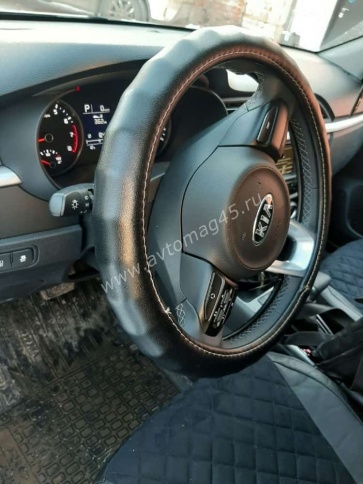 Senator Vermont оплетка руля Размер M натуральная кожа черная   фото 4