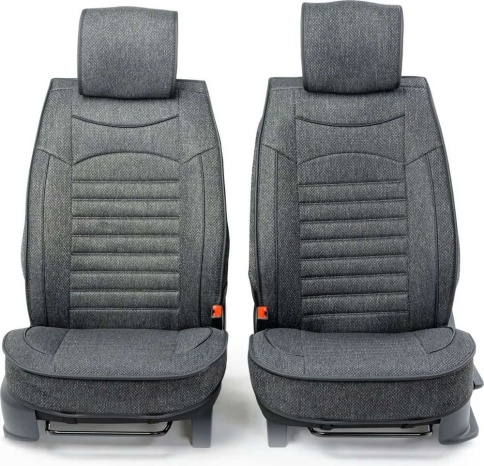 Car Performance накидка каркасная универ на перед сиденья гобелен серый 2шт CUS-2082D.GY фото 2
