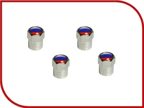 Airline Колпачки на камеру хром с эмблемой Триколор 4шт фото 2