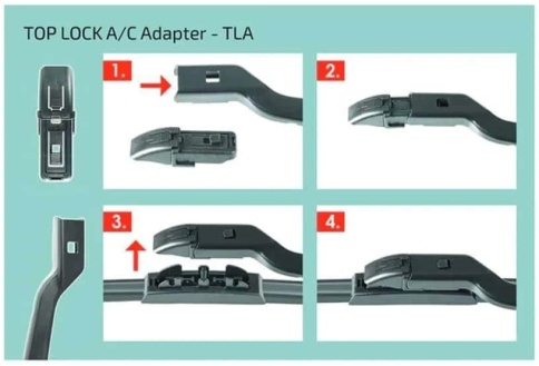 Heyner Top Lock B  адаптер для щеток стеклоочистителя для Renault Lada VATL 5.1 2шт    фото 5