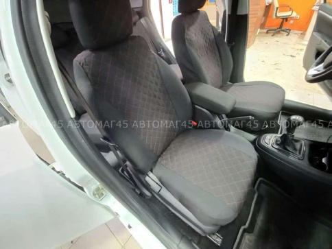 Авточехлы  Lada Vesta Лада Веста седан SW SW Cross жаккард черный с красной ниткой ромб Барс фото 1