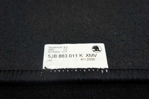 Коврики в салон ворсовые оригинал Volkswagen Polo Лифтбэк c 20г Skoda Rapid с 12г черные компл 4шт фото 4