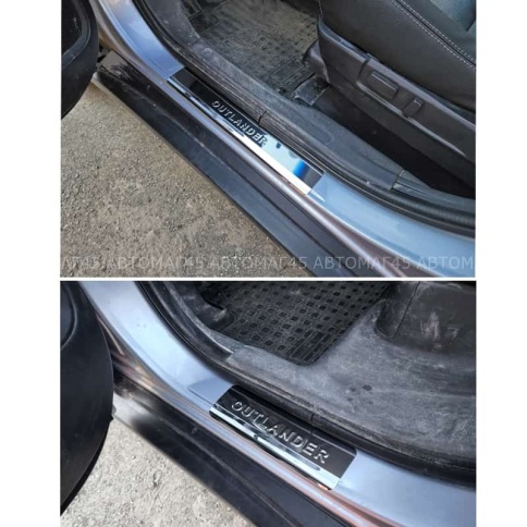 LIDER  Накладки на пороги  Mitsubishi Outlander Мицубиси Аутлендер 2012-2022г 4 шт нержавейка    фото 1