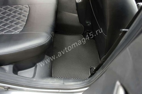 EVA ЭВА  коврики в салон LADA Vesta Веста Vesta SW SW Cross NG черные черный кант рис ромб комп 5шт фото 16