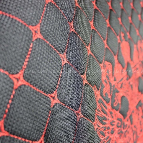 Чехлы  накидки на сиденье серия G лен черный красная нитка комплект 5 шт    фото 12