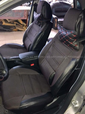 Авточехлы  Лада Granta Гранта  2/3 с 08.2018г жаккард красный    фото 6