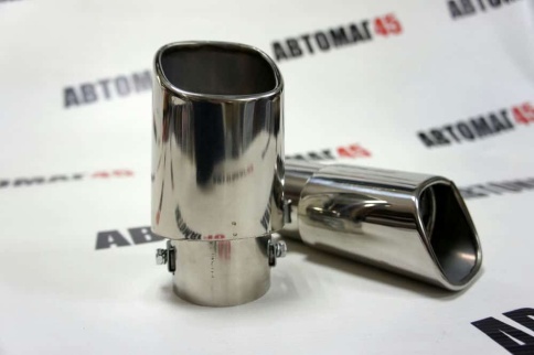 Насадка  на глушитель нержавеющая сталь прямая  D=63мм NG-011 фото 1