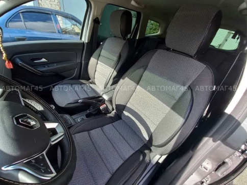 Авточехлы  Renault Duster Рено Дастер 11.2020-2022г  жаккард черно-серый Ижевск фото 1